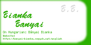 bianka banyai business card